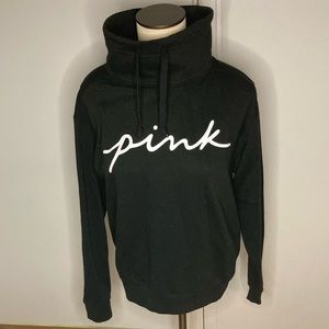 Black hoodless sweatshirt by PINK